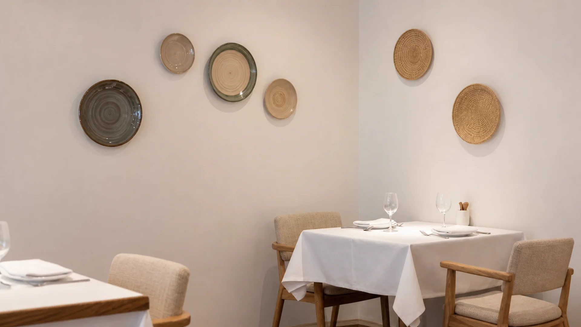 An intimate table set for dining